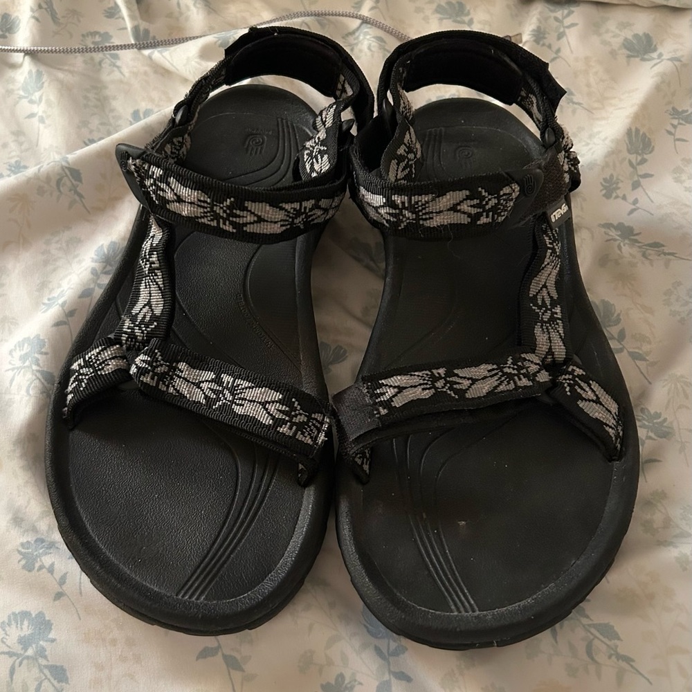 Teva Black Outdoor Sandals with Adjustable Straps